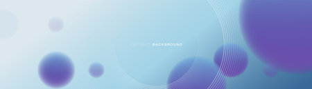 Abstract background with purple 3d Spheres and geometric circle white lines. Modern minimal trendy...