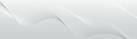 Abstract background with white glowing wavy lines pattern. Modern minimal trendy shiny lines pattern. Vector illustrationのイラスト素材