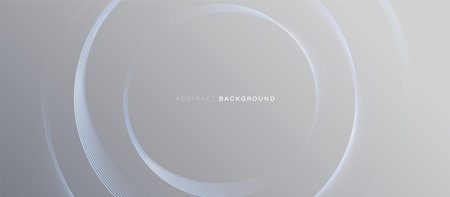 Abstract background with blue geometric circle lines. Modern minimal trendy shiny lines pattern. Vector illustrationのイラスト素材