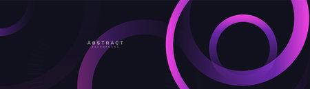 Abstract purple and magenta circle glowing lines. Modern minimal trendy shiny lines pattern. Vector...