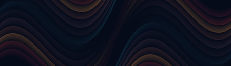 Abstract background with a retro color geometric wavy line. Modern minimal trendy lines pattern horizontal. Vector illustrationのイラスト素材