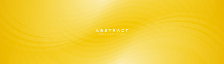 Abstract yellow background with white geometric wavy. Modern minimal trendy lines pattern horizontal. Vector illustrationのイラスト素材