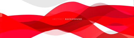 Abstract background red and white wavy lines. Modern minimal trendy lines pattern horizontal. Vector illustrationのイラスト素材