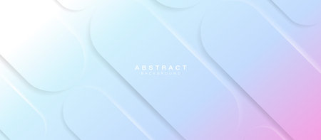 Abstract transparency geometric corner lines on white, blue and pink background. Modern minimal trendy lines pattern horizontal. Vector illustrationのイラスト素材