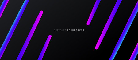 Futuristic digital technology on a dark background. Abstract diagonal squares and rectangles with...