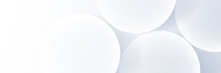 Soft glowing white circular shapes overlapping in a clean, futuristic abstract background design