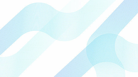 Abstract pattern of flowing blue lines on white background. Minimalist design suitable for digital...