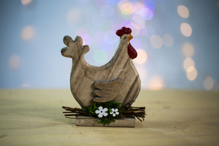 cock on wooden backgroundの写真素材