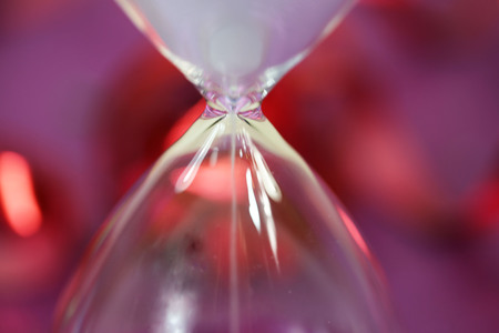 Hourglass, symbolic, time is running out, New Year's Eveの写真素材