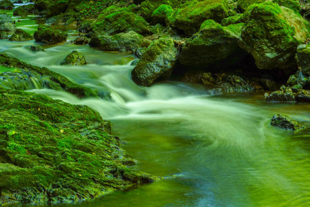 Long exposure of the mountain stream