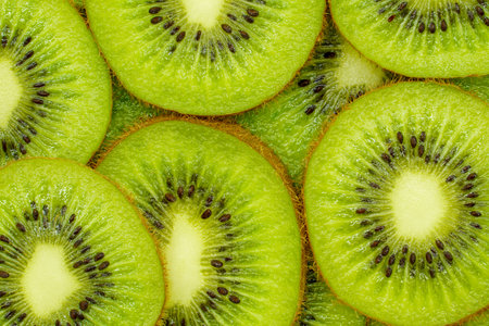 Fresh Kiwi fruit sliced use for-backgroundの写真素材