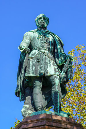 Budapest, Hungary, November 3, 2023:Statue of Count IstvÃ¡n SzÃ©chenyi in Budapestのeditorial素材