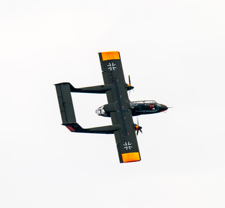 The North American Rockwell OV-10 Bronco is an American turboprop light attack and observation aircraft. It was developed in the 1960s as a special aircraft for counter-insurgency (COIN) combat, and one of its primary missions was as a forward air controlのeditorial素材