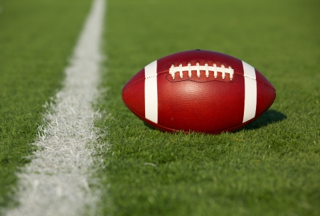 American Football near the Yard Lineの写真素材