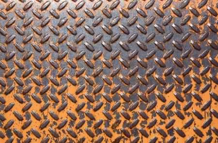 Old Rusted Steel or Metal Plating with Yellow Paint for Backgroundの写真素材
