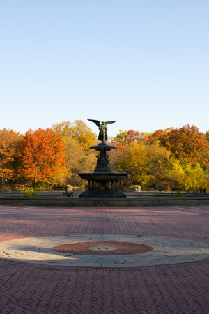 Autumn or Fall at the Bethesda Fountain Central Park New Yorkの写真素材