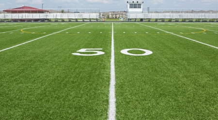 Football Field with the Stands beyondのeditorial素材