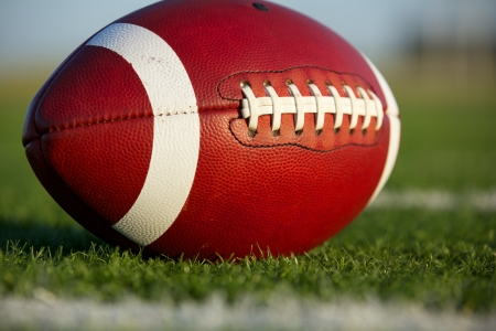 American Football Close Up on the Fieldの写真素材