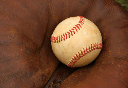 Baseball in a Catchers Mitt