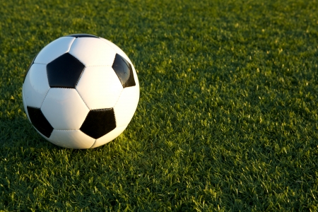 Soccer Ball on the Field with room for copyの写真素材