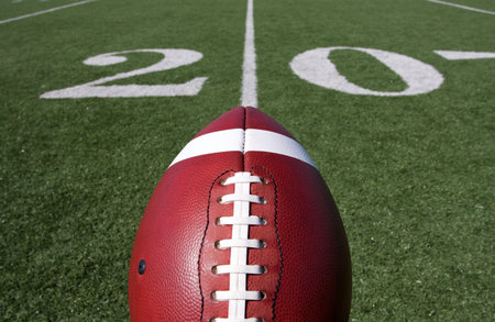 American Football above the Twenty Yard Line