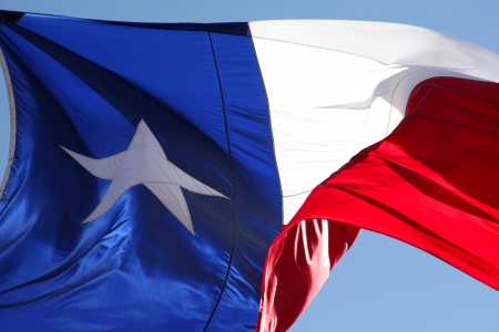 Rippled Texas State Flagの写真素材