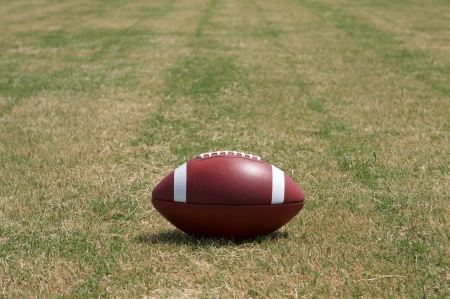 American Football on the Field with room for copyの写真素材