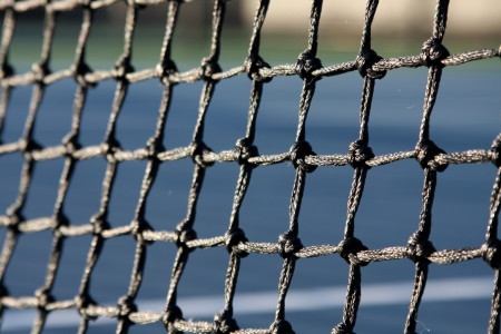 Tennis Court Net Close Upの写真素材