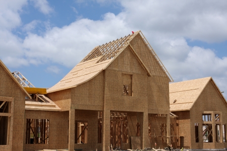 New House Construction Frame with room for copyのeditorial素材