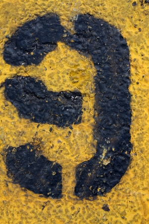 Number Nine on Painted Asphalt, more in this seriesの写真素材