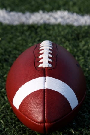 American Football on the Fieldの写真素材