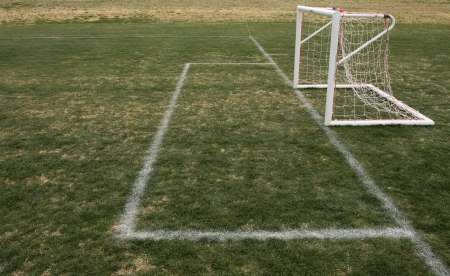 Soccer Field and Goal for a Youth Leagueの写真素材