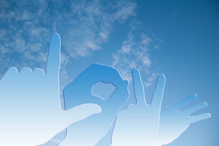 Love by handの写真素材