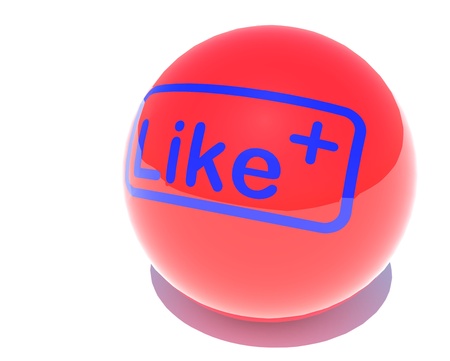Like plus in red ballの写真素材