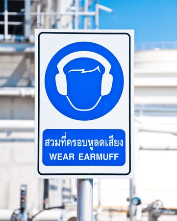 Wear earmuff の写真素材