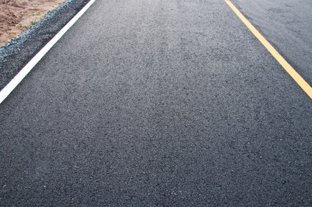 Single lens of asphalt street