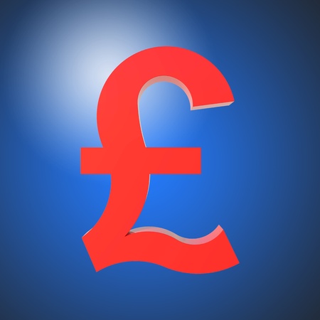 Glossy red pound symbol by three dimensional programの写真素材