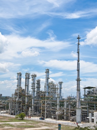 The chemical plant with blue sky in sunny dayの写真素材