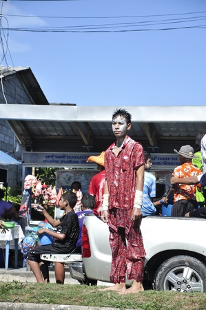 Songkarn is new year of Thailand , Every year on April is summerseason the people to Merit , Back to the family and Splashing waterのeditorial素材