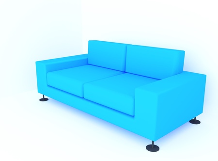 Sofa in empty room to created by three dimentional softwareの写真素材