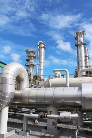 Industrial plant with blue sky , Eastern of Thailand August 2012のeditorial素材