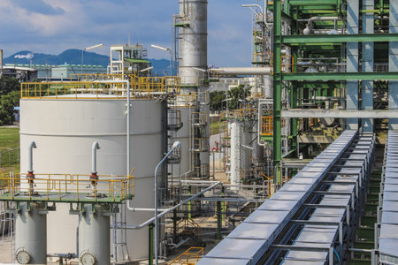 Structure of Oil and chemical factory in day time