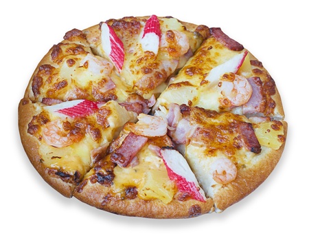 Sea food pizzaの写真素材