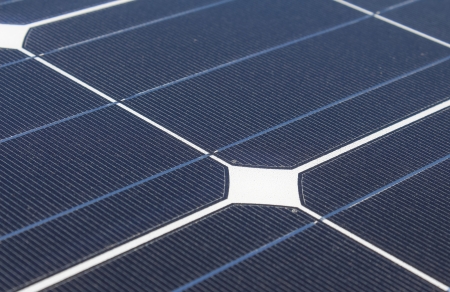 Closeup of Solar cell plateの写真素材