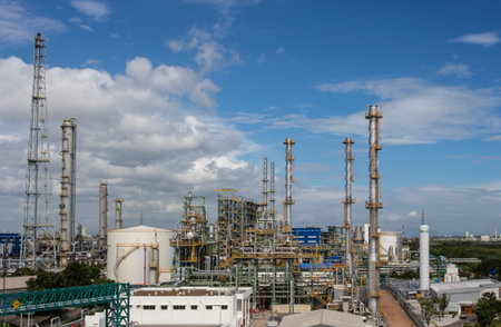 Power and Utility plant with blue sky 