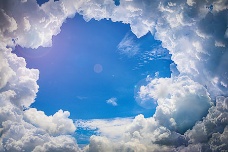 Image to create by blending cloudy multi layer in software