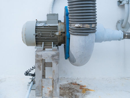 Motor air blower install out side of building
