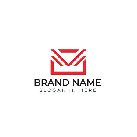 Email icon shaped with bold line vector logo design elementのイラスト素材