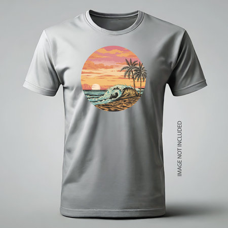 T-shirt for Men or Women, Summer Beach Logo Vector design.のイラスト素材