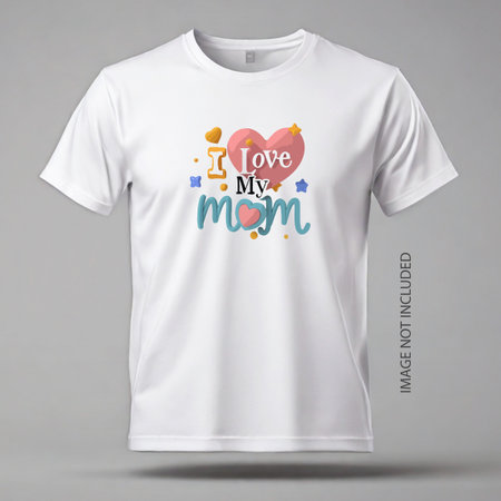T shirt men or women mothers day illustrator vectorのイラスト素材